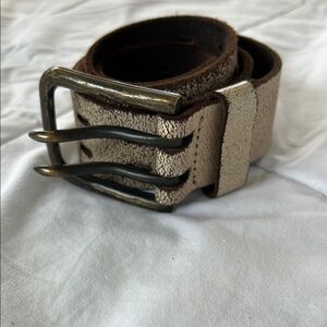 West 49 | Weathered Tan Double-Prong Leather Belt
